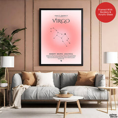 Virgo Abstract Stars Sign Art | Abstract Nature Artwork #00508 - Prime Décor
