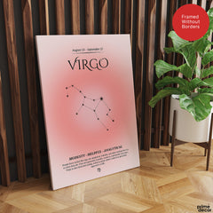 Virgo Abstract Stars Sign Art | Abstract Nature Artwork #00508 - Prime Décor