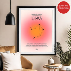 Libra Abstract Stars Sign Art | Abstract Nature Artwork #00511 - Prime Décor