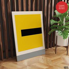 Black Yellow & Grey Abstract Design | Abstract Office Artwork #0051 - Prime Décor