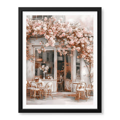 Paris Beautiful Street Cafe | Abstract Cafe Artwork #00524