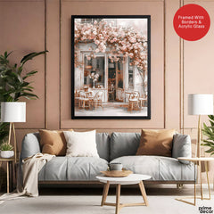Paris Beautiful Street Cafe | Abstract Cafe Artwork #00524