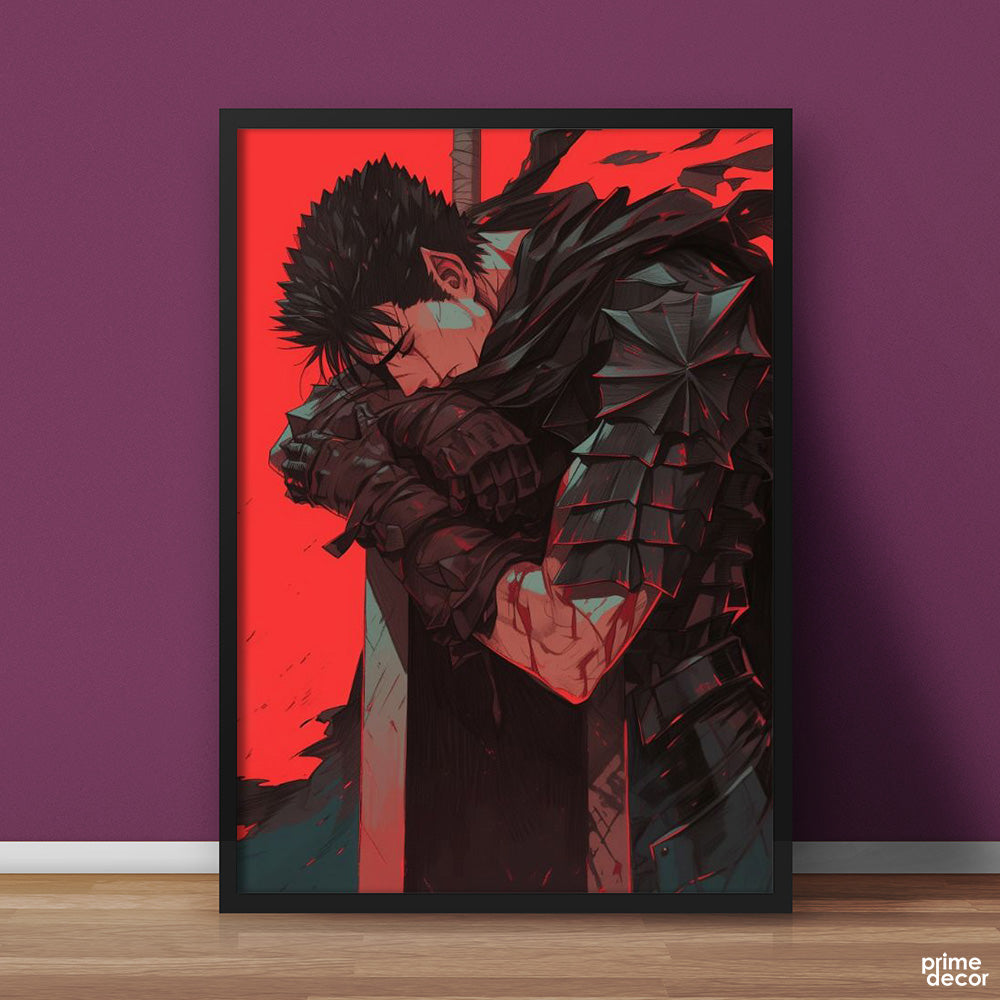 Guts Hugging His Sword Berserk Series | Anime Wall Art - Prime Décor
