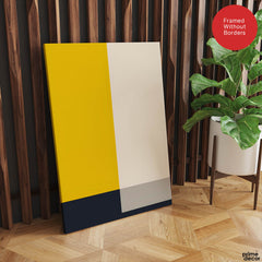 Black Yellow & Grey Beige Abstract Design | Abstract Office Artwork #0053 - Prime Décor