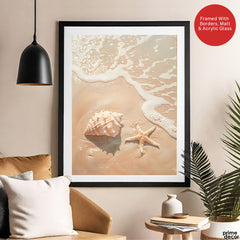 Beautiful Seashells On The Beach | Abstract Nature Artwork #00543