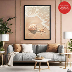 Beautiful Seashells On The Beach | Abstract Nature Artwork #00543