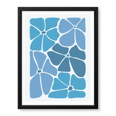 Beautiful Blue & Purple Floral Art | Abstract Floral Artwork #00547