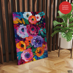 Abstract Colorful Flowers Art | Abstract Floral Artwork #00548