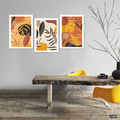 Hand Drawn Floral Cards Collection (3 Panel) Floral Wall Art - Prime Décor