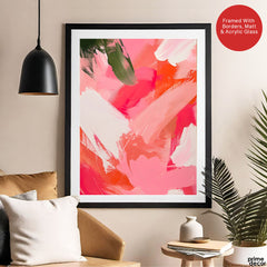 Abstract Red & Orange Paint Stroke Digital Artwork | Abstract Fashion Artwork #00557