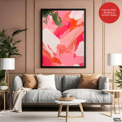 Abstract Red & Orange Paint Stroke Digital Artwork | Abstract Fashion Artwork #00557
