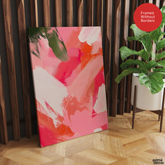 Abstract Red & Orange Paint Stroke Digital Artwork | Abstract Fashion Artwork #00557