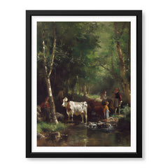 Aesthetic Forest View From Bank Of A River | Abstract Nature Artwork #00564