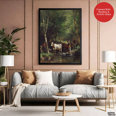Aesthetic Forest View From Bank Of A River | Abstract Nature Artwork #00564