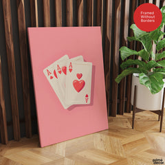 Heart Love Emoji On Cards | Abstract Couple Artwork #00567