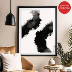 Abstract Black Artwork Over White Background | Abstract Fashion Artwork #00569