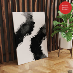 Abstract Black Artwork Over White Background | Abstract Fashion Artwork #00569