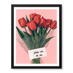 From Me To Me Self Love Floral Design | Abstract Floral Artwork #00572