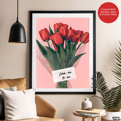 From Me To Me Self Love Floral Design | Abstract Floral Artwork #00572