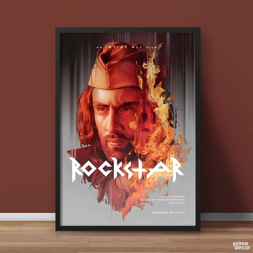 Rockstar Ranbir Kapoor Official Movie Poster | Movies Wall Art - Prime Décor