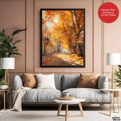 Beautiful Autumn Season Street View | Abstract Nature Artwork #00592