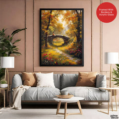 Little Girl Sitting In The Park With Flowers | Abstract Floral Artwork #00597