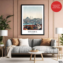Istanbul City Turkey | Abstract Travel Artwork #00601