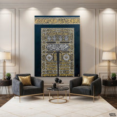 Kiswa Kaaba Gold Leaf Original Painting Acrylic Wall Art | Handmade Painting