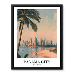 Panama City Panama | Abstract Travel Artwork #00602