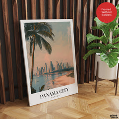 Panama City Panama | Abstract Travel Artwork #00602