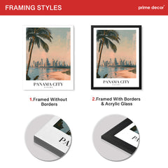 Panama City Panama | Abstract Travel Artwork #00602