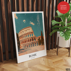 Rome City Italy | Abstract Travel Artwork #00603