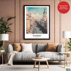 Madrid City Spain | Abstract Travel Artwork #00604