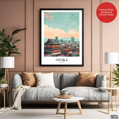 Osaka City Japan | Abstract Travel Artwork #00613