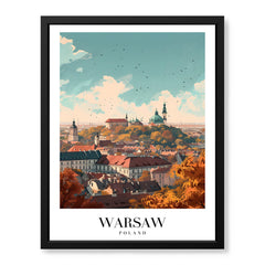 Warsaw City Poland | Abstract Travel Artwork #00617
