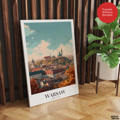 Warsaw City Poland | Abstract Travel Artwork #00617