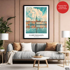 Copenhagen City Denmark | Abstract Travel Artwork #00618
