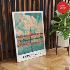 Copenhagen City Denmark | Abstract Travel Artwork #00618