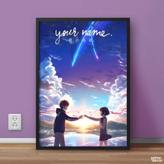 Your Name Taki & Miki Reaching For Each Other | Anime Wall Art - Prime Décor