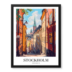 Stockholm City Sweden | Abstract Travel Artwork #00623