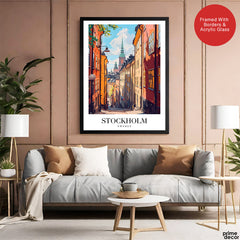 Stockholm City Sweden | Abstract Travel Artwork #00623
