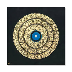 Four Quls Mandala Spiral Gold Leaf Original Painting Acrylic Wall Art | Handmade Painting