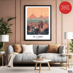 El Cairo City Egypt | Abstract Travel Artwork #00624