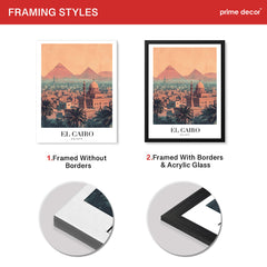 El Cairo City Egypt | Abstract Travel Artwork #00624