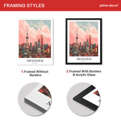 Shanghai City China | Abstract Travel Artwork #00625