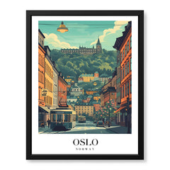 Oslo City Norway | Abstract Travel Artwork #00626