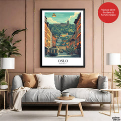 Oslo City Norway | Abstract Travel Artwork #00626