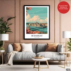 Budapest City Hungary | Abstract Travel Artwork #00630