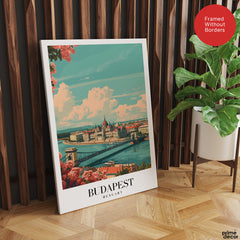 Budapest City Hungary | Abstract Travel Artwork #00630
