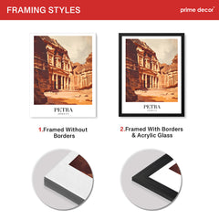 Petra City Jordan | Abstract Travel Artwork #00632